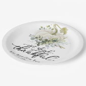 Greenery Eucalyptus White Pumpkin Thanksgiving Papieren Bordje (Gekanteld)