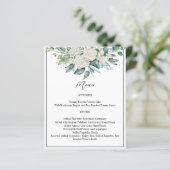 Greenery eucalyptus white roses bruiloft (Staand voorkant)