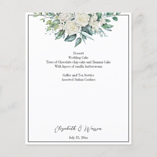 Greenery eucalyptus white roses bruiloft (Achterkant)