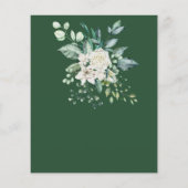 Greenery eucalyptus white roses trouwuitnodiging (Achterkant)