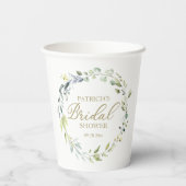 Greenery Eucalyptus Wreath Vrijgezellenfeest Papieren Bekers (Achterkant)