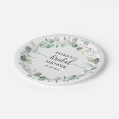 Greenery Eucalyptus Wreath Vrijgezellenfeest Papieren Bordje (Gekanteld)