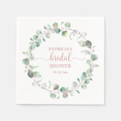 Greenery Eucalyptus Wreath Vrijgezellenfeest Servet (Voorkant)