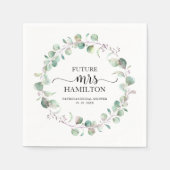 Greenery Eucalyptus Wreath Vrijgezellenfeest Servet (Voorkant)