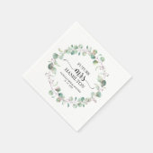 Greenery Eucalyptus Wreath Vrijgezellenfeest Servet (Hoek)