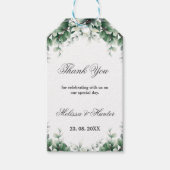Greenery Eucalyptus Wreath Weddenschap Hartelijk d Cadeaulabel (Voorkant)