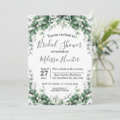 Greenery Eucalyptus Wreator Foliage Vrijgezellenfe Kaart (Staand voorkant)