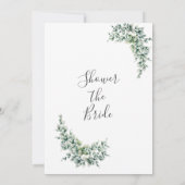 Greenery Eucalyptus Wreator Foliage Vrijgezellenfe Kaart (Achterkant)