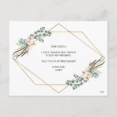 Greenery Eucalyptus zal je mijn Bridesmaïde Kaart  (Achterkant)