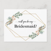 Greenery Eucalyptus zal je mijn Bridesmaïde Kaart  (Voorkant)