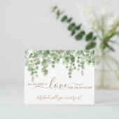 Greenery Eucalyptus zal u ons aansporen Kaart (Staand voorkant)