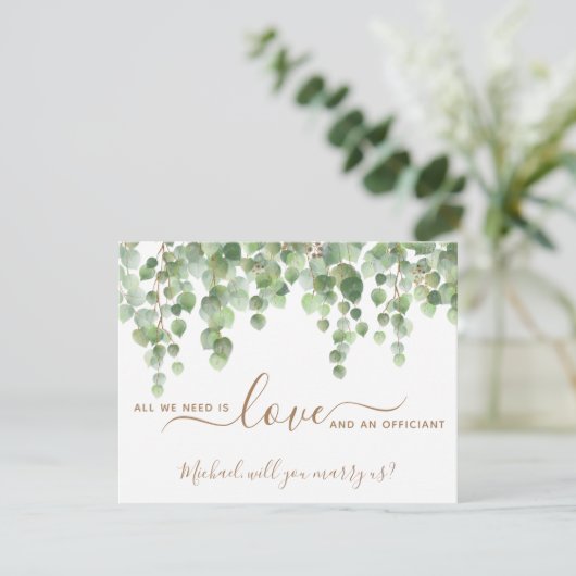 Greenery Eucalyptus zal u ons aansporen Kaart (Staand voorkant)