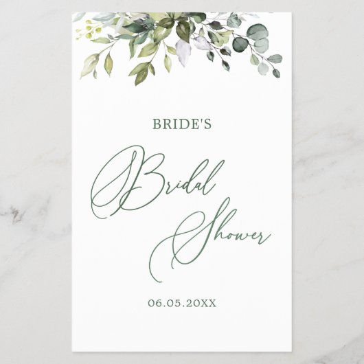 Greenery Eucalyptus zou ze een beetje een bridal s Flyer (Achterkant)