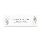 Greenery, Eucalyptusbladeren, botanische bruiloft Etiket (Voorkant)