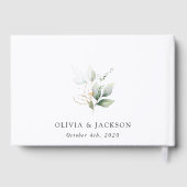 Greenery, Eucalyptusbladeren, botanische bruiloft Gastenboek (Achterkant)