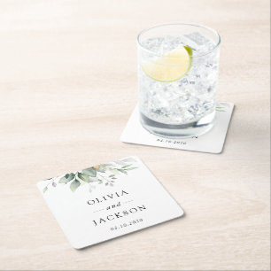 Greenery, Eucalyptusbladeren, botanische bruiloft Kartonnen Onderzetters