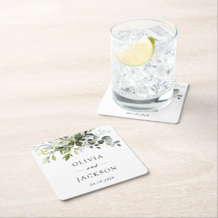 Greenery, Eucalyptusbladeren, botanische bruiloft Kartonnen Onderzetters