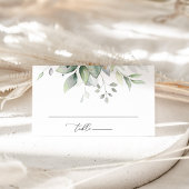 Greenery, Eucalyptusbladeren, botanische bruiloft Plaatskaartje