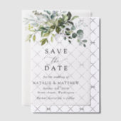 Greenery, Eucalyptusbladeren, botanische bruiloft Vellum Uitnodigingen (Offset (Uitnodiging))