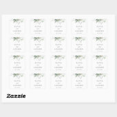 Greenery, Eucalyptusbladeren, botanische bruiloft Vierkante Sticker (Vel)