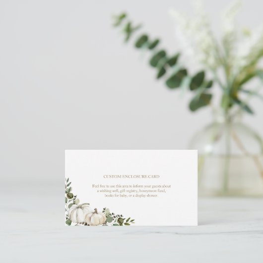 Greenery Fall Wedding aangepaste behuizing Kaart (Staand voorkant)
