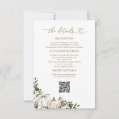 Greenery Fall Wedding Details Behuizing Kaarten (Voorkant)