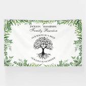 Greenery Family Reunion Tree backdrop banner (Horizontaal)