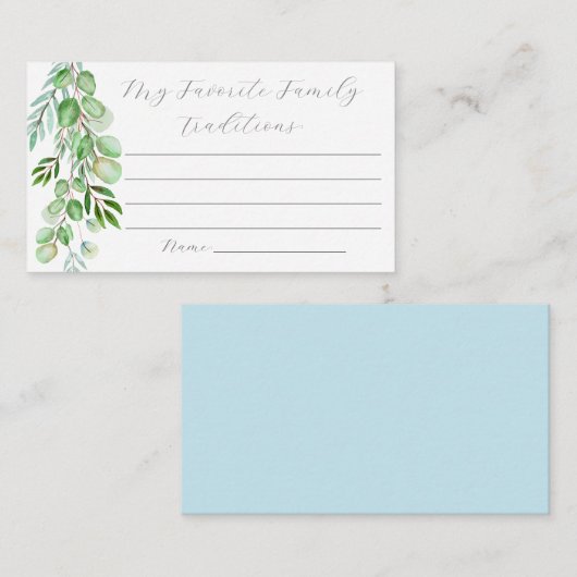 Greenery Family Traditions Enclosure Informatiekaartje (Voorkant / Achterkant)