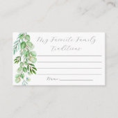 Greenery Family Traditions Enclosure Informatiekaartje (Voorkant)