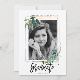 Greenery Faux Gold lijst Foto afstuderen Kaart
