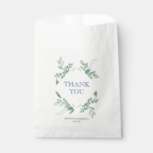 Greenery Favor Bags Bedankzakje (Voorkant)