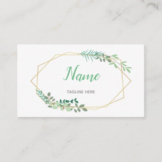 Greenery Feminine Visitekaartje (Voorkant)
