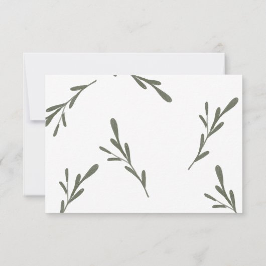 Greenery First Communy Girl Boy Bedankkaart (Achterkant)