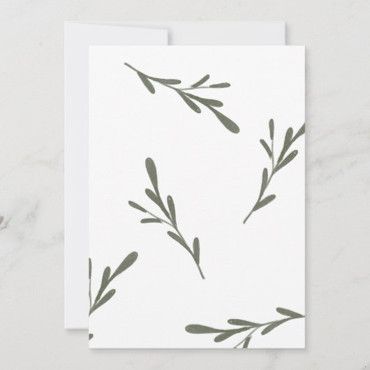 Greenery First Communy Girl Boy Kaart (Achterkant)