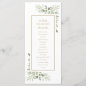 Greenery First Heilige Commune Prayer Kaart Bladwi (Achterkant)