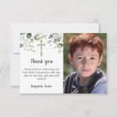 Greenery First Heilige Communie Hartelijk dank Bedankkaart (Voorkant)