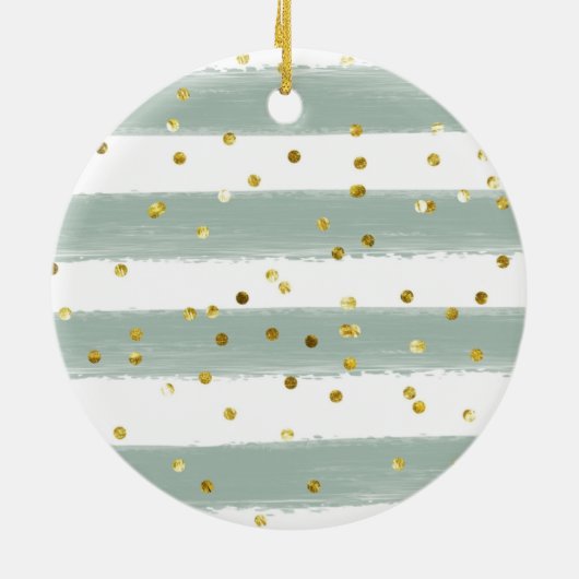 Greenery First Kerstmis als familie van drie Keramisch Ornament (Achterkant)