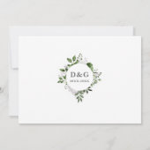 Greenery Floral 25th Wedding Jubileum Foto Kaart (Achterkant)