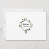 Greenery Floral 70th Wedding Jubileum Foto Kaart (Achterkant)