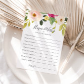 Greenery Floral Baby shower Hopfen & Wishes card Briefkaart