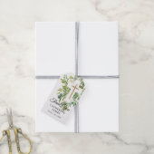Greenery Floral Botanical Cross Elegant Baptisme Cadeaulabel (Met Touw)