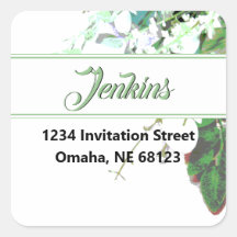 Greenery & Floral Botanical Return Address Labels