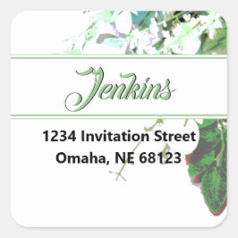 Greenery & Floral Botanical Return Address Labels