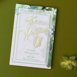 Greenery & Floral Botanical Wedding Invitations Folie Uitnodiging