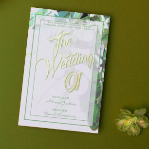 Greenery & Floral Botanical Wedding Invitations Folie Uitnodiging