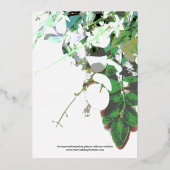Greenery & Floral Botanical Wedding Save the Date Folie Uitnodiging (Achterkant)