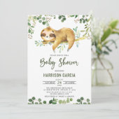 Greenery Floral Boy Cute Baby shower Kaart (Staand voorkant)