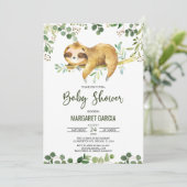 Greenery Floral Boy Cute Baby shower Kaart (Staand voorkant)