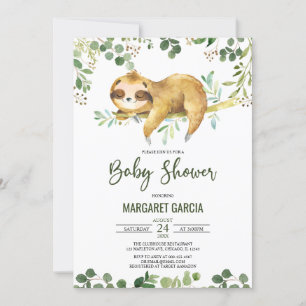 Greenery Floral Boy Cute Baby shower Kaart