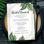 Greenery Floral Bridal Brunch Menu